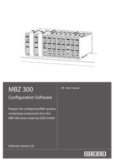 User manual MBZ 300 configuration software 2.8
