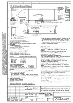 Plan de raccordement de la commande électrique   E 212 R / 230V AC pour la commande par groupe