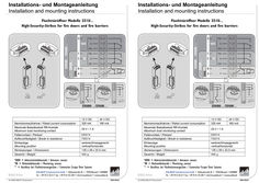 Installations- und Fluchttüröffner Modelle 331 U...