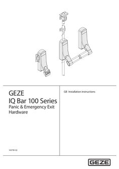 GEZE IQ Bar 100 series Panic & emergency exit push-bar
