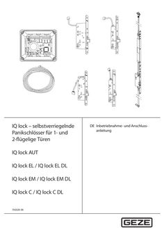 Inbetriebnahme- und Anschlussanleitung IQ lock