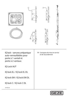 Instructions de mise en service et de raccordement IQ lock