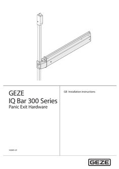 GEZE IQ Bar 300 series panic door hardware