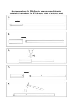 for RC 2 adapters made of stainless steel