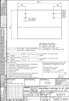 Glass pane moving leaf SL NT GGS