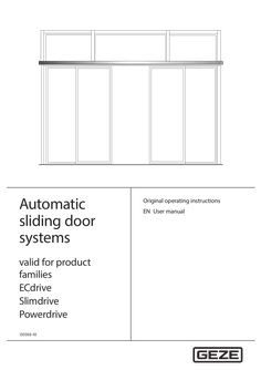 User manual Automatic sliding doors