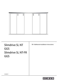 Additional installation, instructions Slimdrive SL NT GGS Slimdrive SL NT-FR GGS
