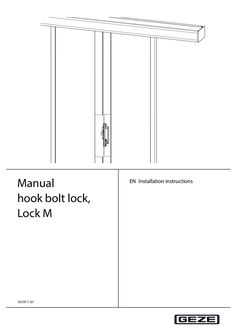 Manual hook bolt lock, Lock M