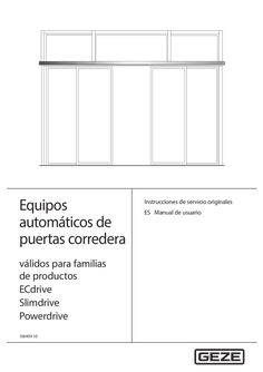 Manual de usuario para puertas correderas automáticas