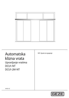 Automatska klizna vrata DCU 1- NT, DCU 1-2 M- NT