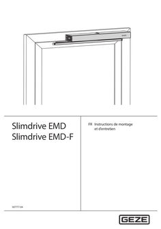 Instructions de montage et dʼentretien Slimdrive EMD Slimdrive EMD-F