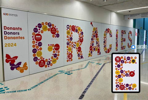 GEZE presente en el "donor wall" que el HSJD inauguró en el 2025.