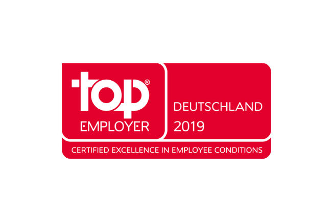 GEZE ist mit dem Gütesiegel Top Employer ausgezeichnet und zählt somit zu den besten Arbeitgebern in Deutschland.