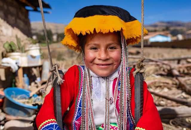 Portrait d'une jeune fille péruvienne