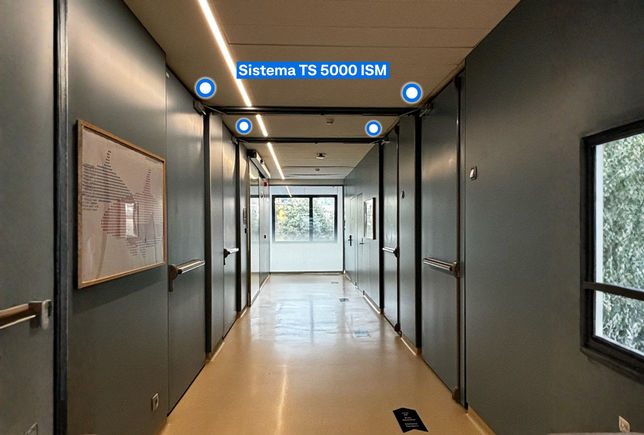 Puertas con sistema TS 5000 ISM de GEZE en el Hospital SJD de Barcelona.