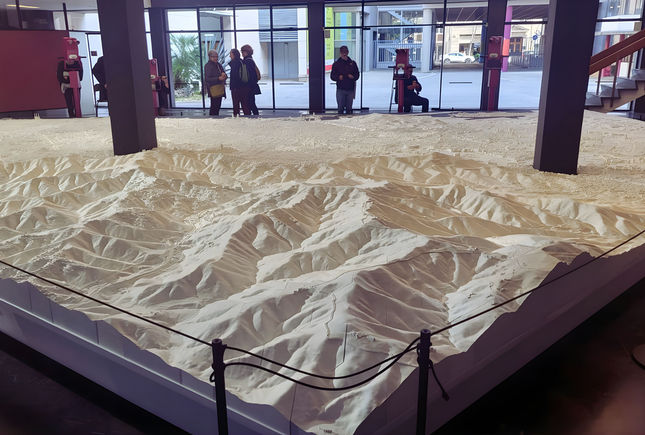 Vista de la maqueta en 3D de la ciudad de Barcelona