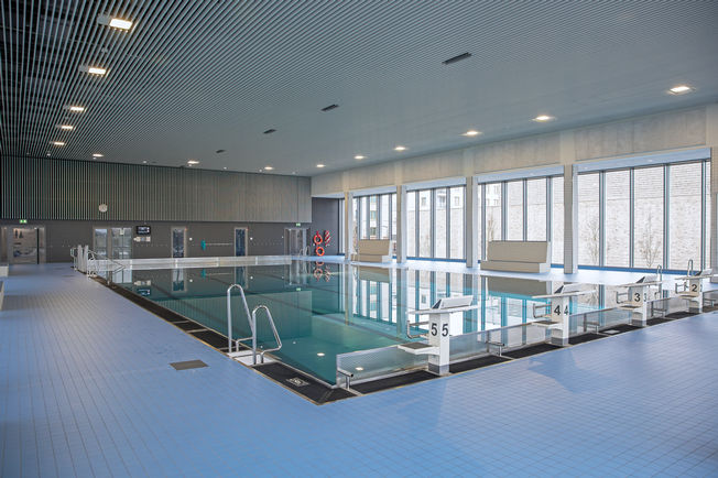 Schwimmhalle im Sportpark Freiham
