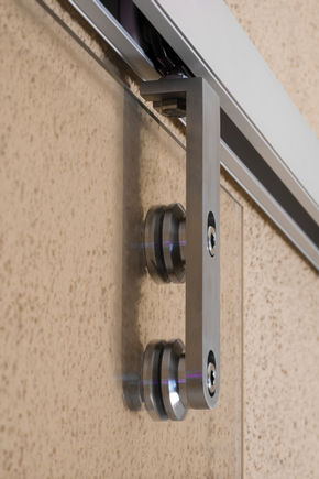 Perlan 140 to glass door Sliding fitting for glass doors with draw-in damper on both sides or input