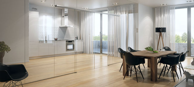 As the ‘big brother’ of the Levolan 60, the Levolan 120 moves manual sliding doors for internal applications with door leaves weighing up to 120 kg. It enables light-flooded, modern room partitioning, including in residential applications.