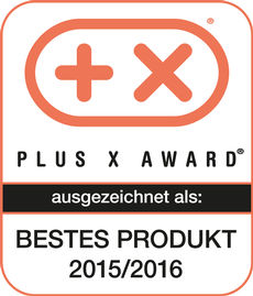 Certificaat Plus X Award Beste product van 2015/2016