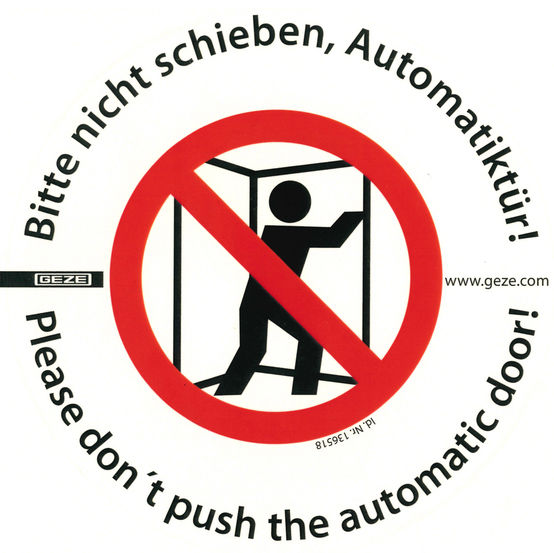 Aufkleber automatische Karusselltüren 