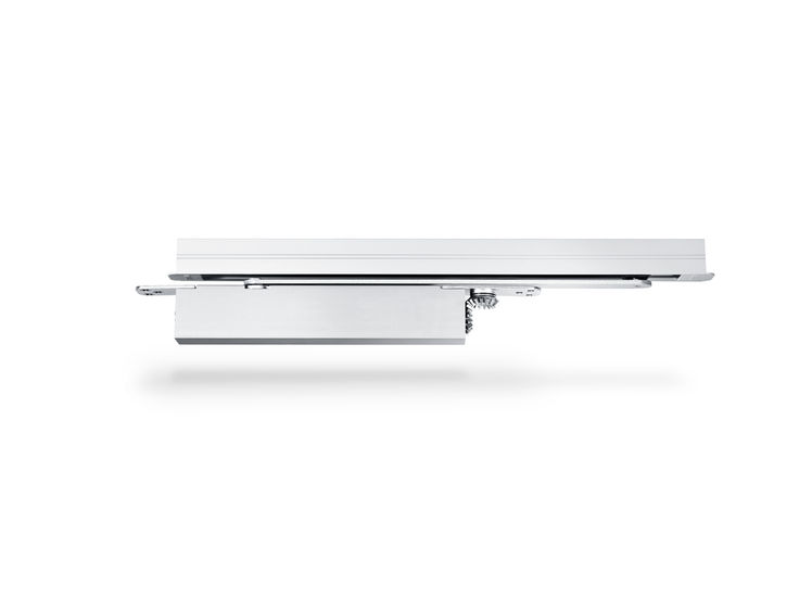 Door closer Boxer E Integrated door closer for single leaf doors with a leaf width of up to 1400 mm. The door closer is embedded in the door leaf and the frame and meets the highest design demands. Hydraulic latching action which accelerates the door shortly before reaching the closed position.