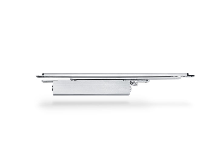 GEZE Boxer integrated door closer Integrated door closer for single leaf doors with a leaf width of up to 1400 mm. The door closer is embedded in the door leaf and the frame and meets the highest design demands. Hydraulic latching action which accelerates the door shortly before reaching the closed position.