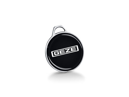 Key fob with Geze logo The key fob is taught directly into the system at the reader. This enables future access.
