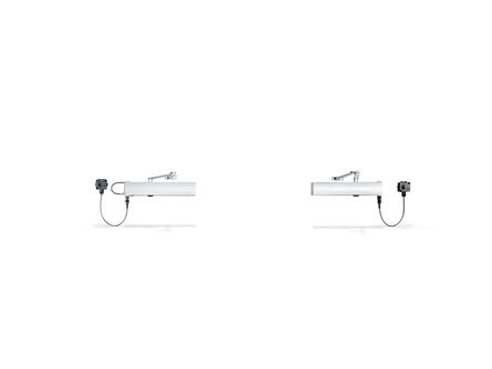 TS 4000 E-IS Overhead door closer for fire protection doors and smoke protection doors, pinion door closer with electrohydraulic hold-open unit according to EN 1155 and from the front adjustable closing force