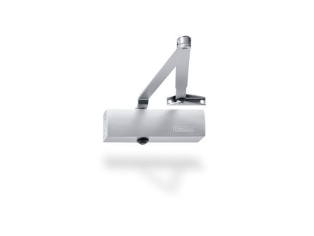 Door closer TS 1500 The overhead pinion door closer is suitable for single leaf doors with a leaf width of up to 950 mm. The closing speed and hydraulic latching action can be adjusted.