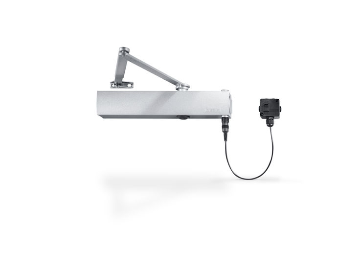 Door closer TS 4000 EFS Overhead door closer with free swing link arm and electrohydraulic hold-open unit, closing force size 1-6