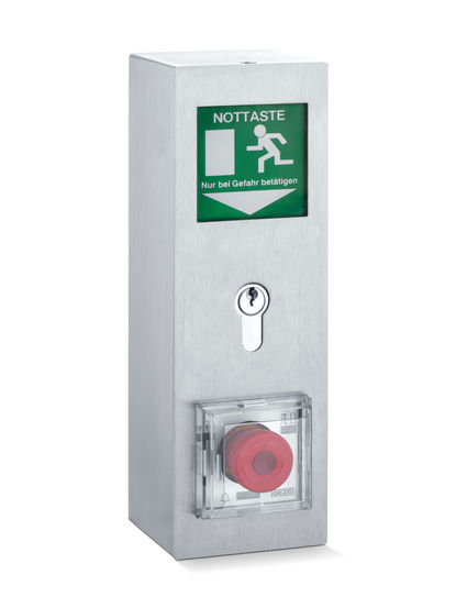 TZ 320 SN V2A surface mounting Set Set, housing, and front plate standard (surface-mounting) Door control unit TZ 320, SCT 320 key switch and FWS 320 B illuminated emergency exit sign