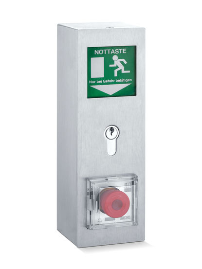 TZ 320 SN V2A AP Set Set, housing, and front plate standard (surface-mounting)Door control unit TZ 320, SCT 320 key switch and FWS 320 B illuminated emergency exit sign