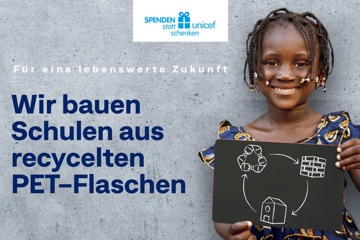 Landingpage GEZE-UNICEF-Weihnachtsaktion Spenden statt Schenken