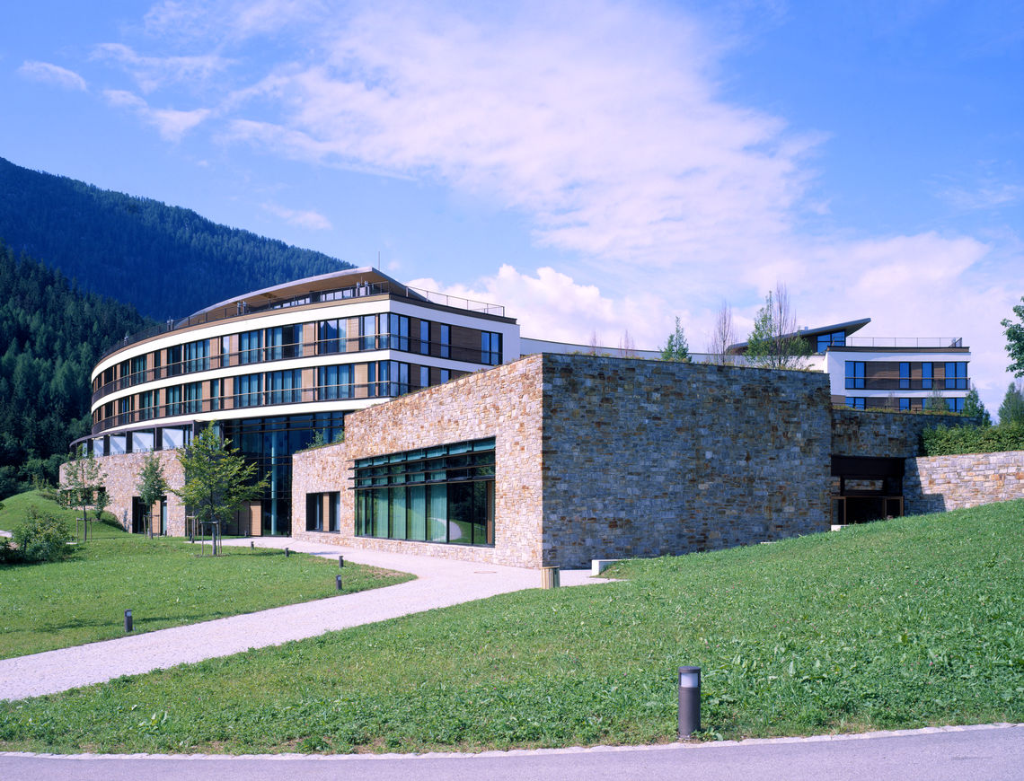 Outside view of the Berchtesgaden Kempinski Hotel.