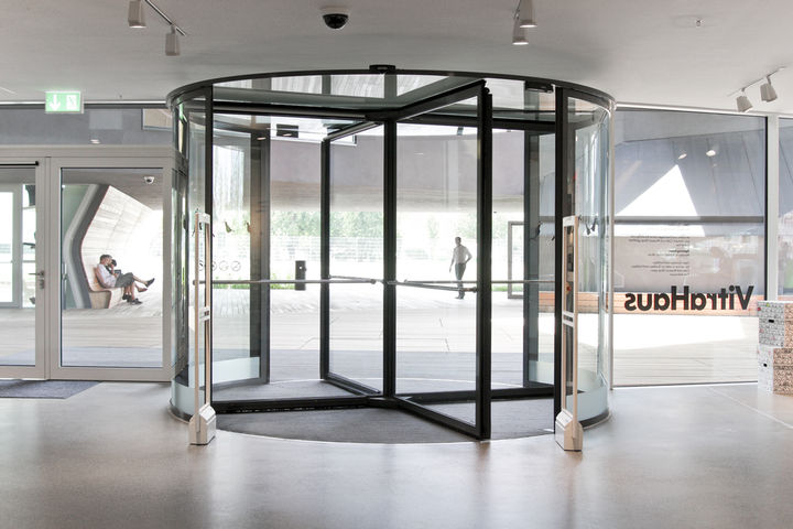 Revolving door from GEZE in use at Vitra House