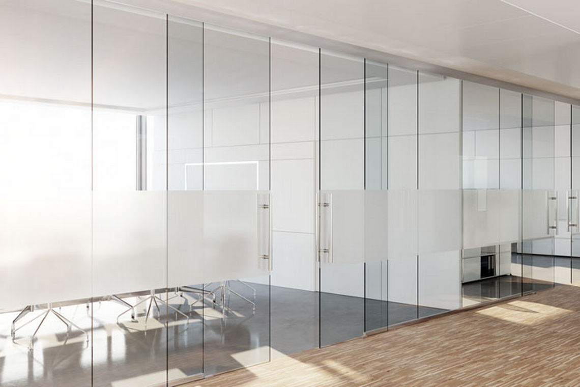 GEZE Perlan sliding door fitting system for glass doors