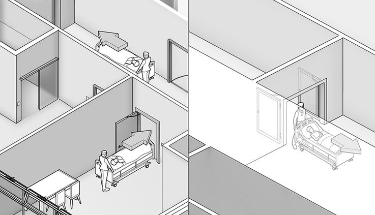 GEZE bietet spezielle Lösungen für Gesundheitseinrichtungen –  sowohl für den Innen- als auch Außenbereich.