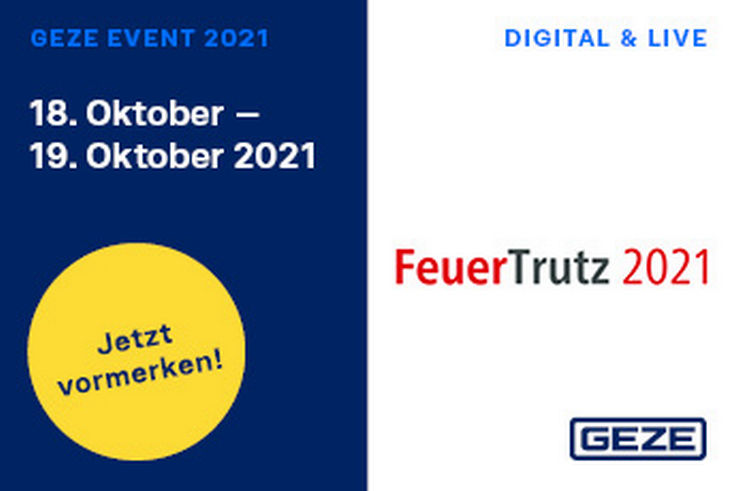 GEZE Eventteaser Feuertrutz 2021