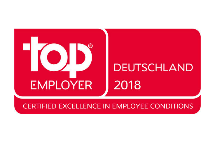 Auch das Top Employers Institute hat uns ausgezeichnet.