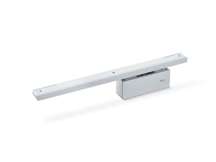 Product shot (1259174) - Enter your rooms more comfortably than ever before: The GEZE ActiveStop door damper can stop doors gently, close them quietly and keep them open comfortably. It eliminates issues like slamming doors, trapped fingers and damage to doors or furniture.