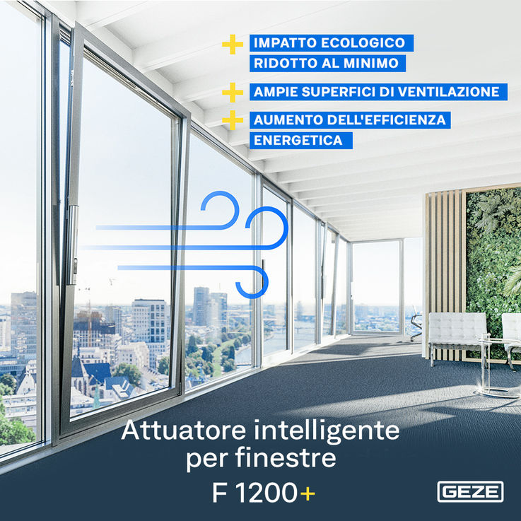 F 1200+ Attuatore intelligente per finestre di grandi dimensioni