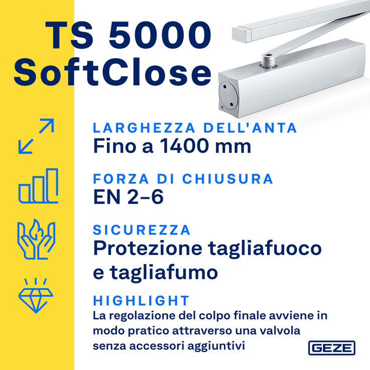TS 5000 SoftClose - Caratteristiche di prodotto