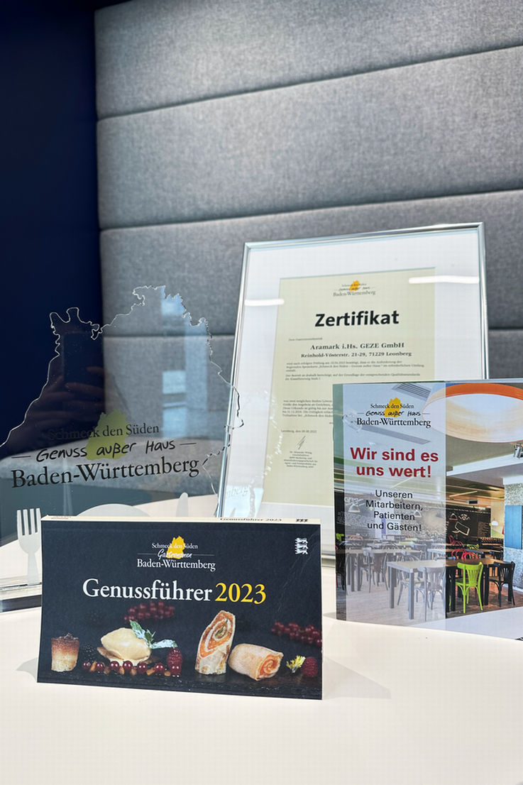 Bilder der Zertifikate und Gütesiegel "Schmeck den Süden"
