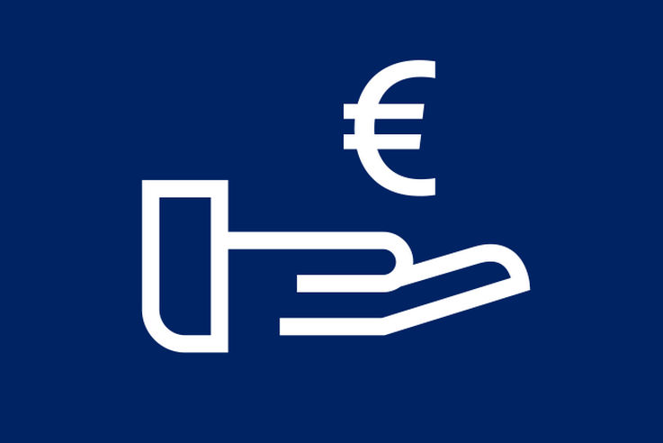 Teaser weißes Icon Hand