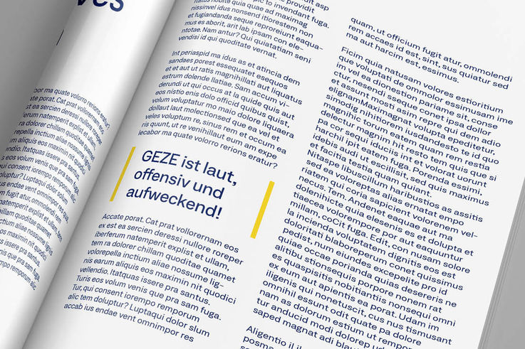 Gestaltungsprinzipien GEZE Corporate Design