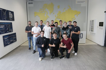 The 13 new apprentices at GEZE