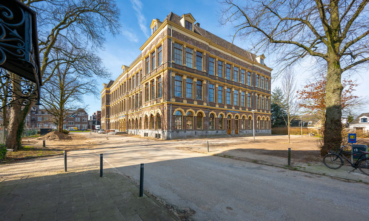 Exterior view of the historical preservation HBS Kampen school building