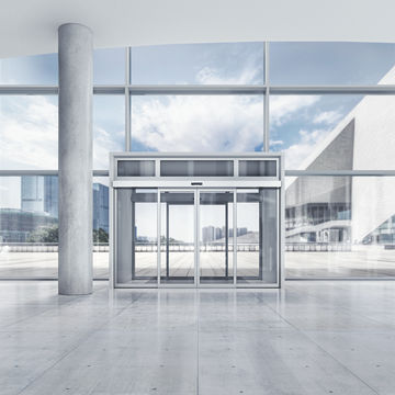 Sliding door system with optimized thermal insulation and sealing: The sleek ECdrive T2 sliding door system with the GCprofile Therm profile system.