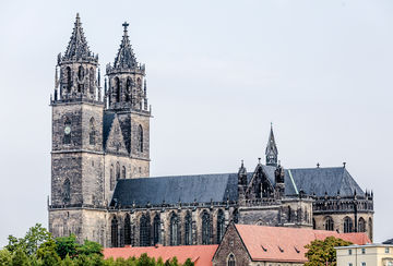 Exterior view of the Magdeburg Cathedral 